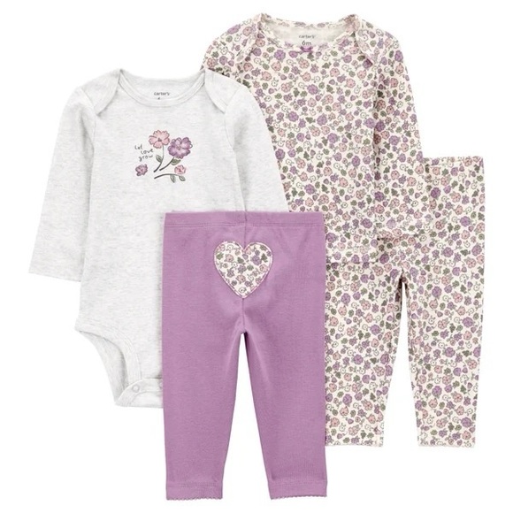 Carter's Other - NWT Carter's Baby 4-piece Layette Set in Purple (Ditsy) Size 18M / 12M‎